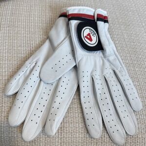 New Asher Leather Golf Gloves (Pair). Womens M White Resort Sports Grip
